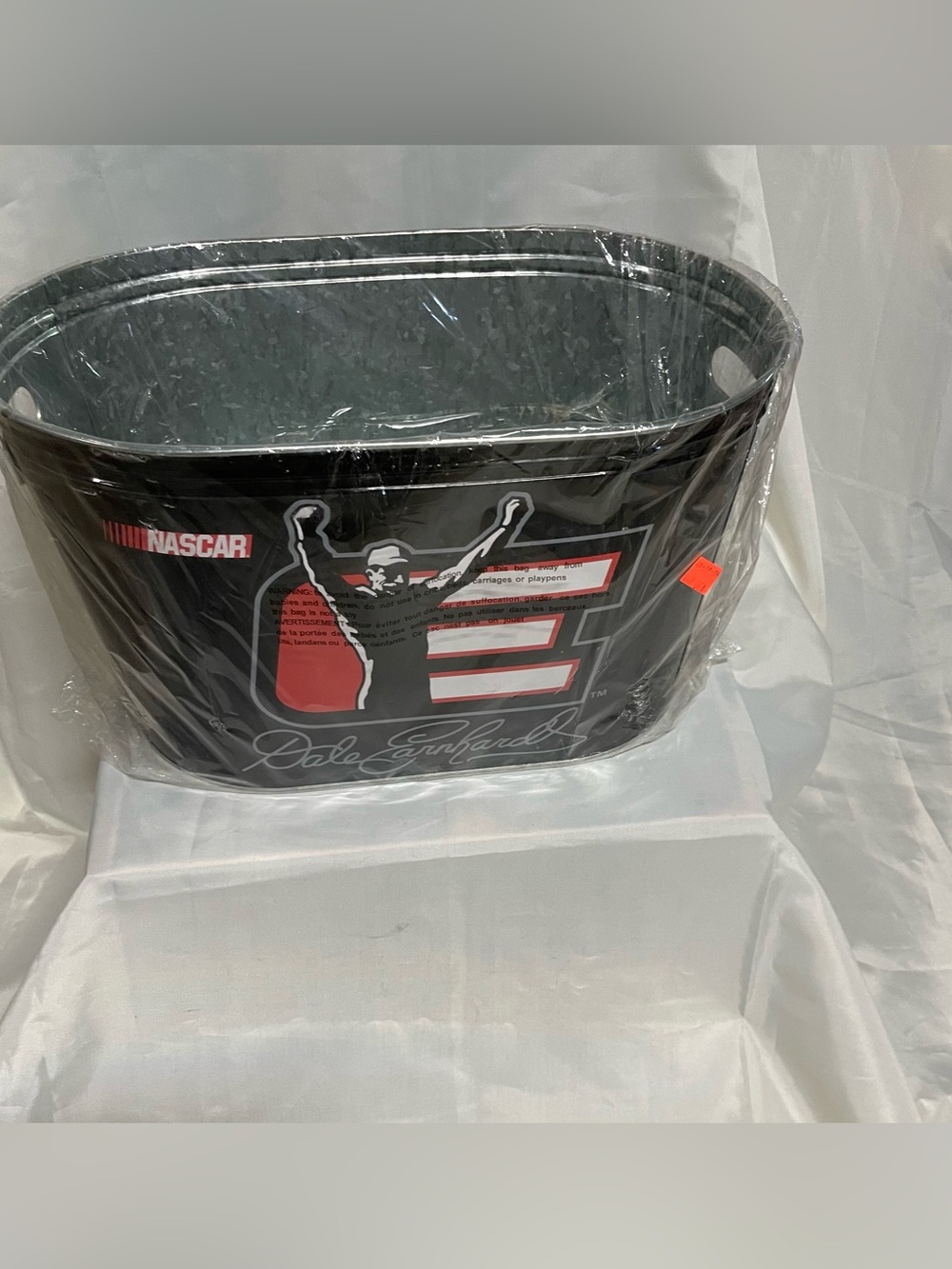 Dale Earnhardt NASCAR Metal Ice Bucket - Black & Red - Picture 3 of 8